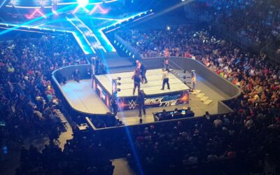 WWE ring with wrestlers preparing for a match, reflecting changes reportedly made after SmackDown in Orlando.